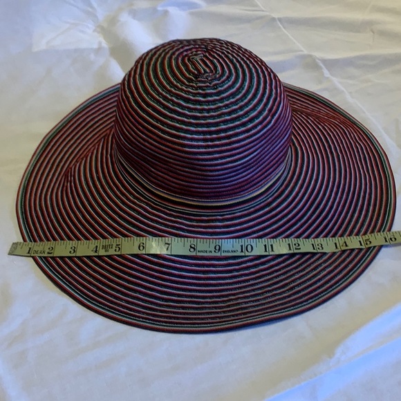 Sun Hat Wide-Brimmed of Multicolored Grosgrain Ribbon  Packable, Cool, Durable - Picture 8 of 8